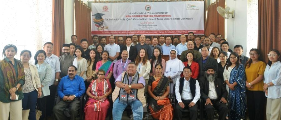 Handholding programme on New Accreditation Framework for Principals & IQAC Co-ordinators of non-accredited colleges was held in Kohima on May 2. (DIPR Photo)